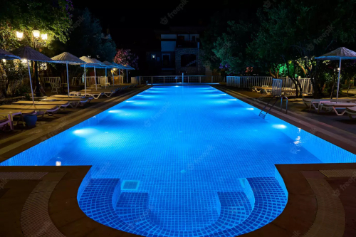 Piscina com led